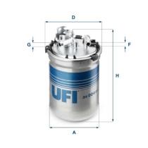 UFI FILTERS 2400400 - FILTRO DE GASOIL SEAT CORDOBA TDI equivalente  MANN WK823/3X