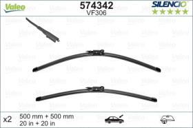 VALEO 574342 - ESCOBILLAS DEL. BMW VM306 X2 SILENCIO X TRM 500+500mm
