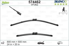 VALEO 574462 - ESCOBILLAS DELANTERAS AUDI A4 VW 600+500 FLEX VM362