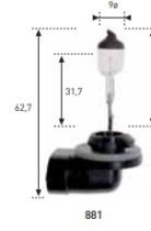 AMOLUX 881 -  12V 27W-H27W/2  PGJ-13 P-N