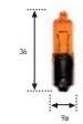 AMOLUX 755A - BOMBILLA HALOGENA WNA  12 V21W BAY9S AMBAR