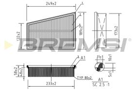 BREMSI FA0534 - FILTRO AIRE RENAULT C25115