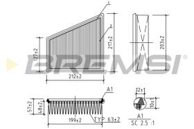 BREMSI FA0567 - FILTRO AIRE SEAT MANN  C2295/2