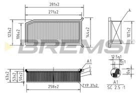 BREMSI FA0208 - FILTRO AIRE C27029