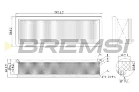 BREMSI FA0220 - FILTRO AIRE C2859