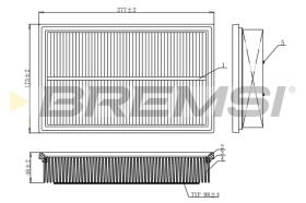 BREMSI FA1097 - FILTRO AIRE C28043