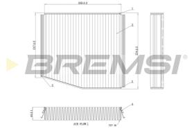 BREMSI FC0087C - FILTRO POLEN CARBON ACTIVO CUK26007