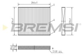 BREMSI FC0107 - POLEN CU2757
