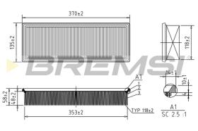 BREMSI FA1265 - FILTRO DE AIRE C37132
