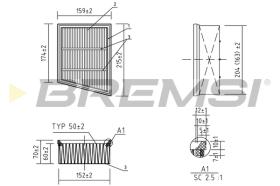BREMSI FA0556 - FILTRO AIRE C22031