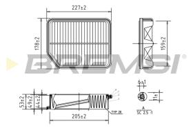 BREMSI FA0594 - FILTRO DE AIRE C2330