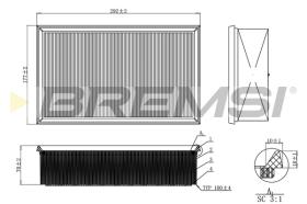 BREMSI FA0214 - FILTRO AIRE SEAT C30005