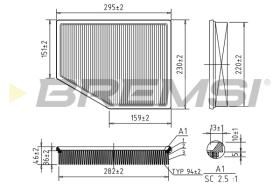 BREMSI FA1570 - FILTRO AIRE BMW 530I C30139