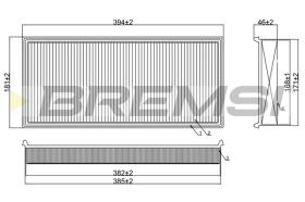 BREMSI FA0112 - FILTRO AIRE MERCEDES CLASE A CLASE B