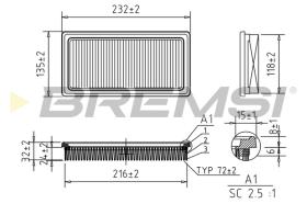 BREMSI FA0530 - FILTRO C 2420