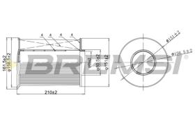 BREMSI FA0204 - FILTRO AIRE FORD C16134/1