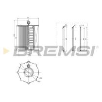 BREMSI FL0135 - Filtro aceite Ford Fiesta/ Peugeot 207 HDi/ Volvo - HU7162X