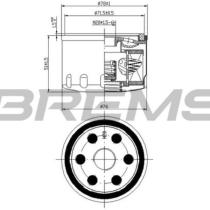 BREMSI FL0140 - Filtro aceite Renault laguna/ Alfa Romeo/ Nissan - W75/3