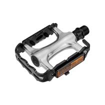 GES RECAMBIOS ACCESORIOS BICI I274X00 - PEDALES BICICLETAS ALUMINI NEGRO/PLATA CON REFLEX