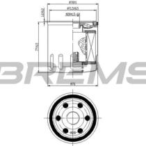 BREMSI FL0145 - Filtro aceite Renault/ Mercedes Clase a, Clase b - W7032
