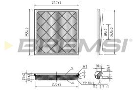 BREMSI FA1048 - FILTRO AIRE OPEL ASTRA J gasolinas C26106