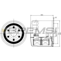 BREMSI FL0710 - Filtro aceite Toyota - WP1016