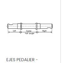 EJES PEDALIER  RECAMBIOS ROBLA